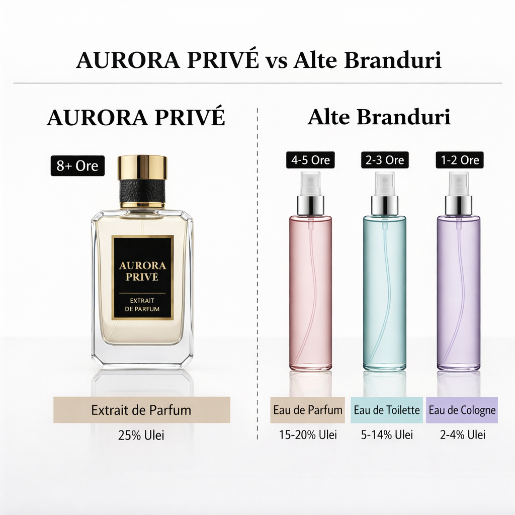 Aurora Privé: feedback clienți și procente de satisfacție (97%, 98%, 93%, 94%)